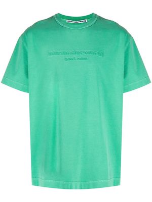 ALEXANDER WANG logo-embossed cotton T-shirt - Green