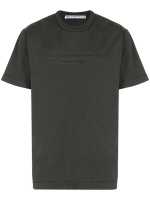 Alexander Wang logo-embossed crew neck T-shirt - Grey