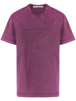 Alexander Wang logo-embossed crew neck T-shirt - Purple