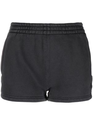 Alexander Wang logo-embossed jersey mini shorts - Grey