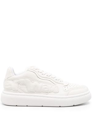 Alexander Wang logo-embossed leather sneakers - White