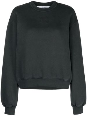 Alexander Wang logo-embossed sweatshirt - Grey