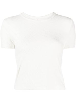 Alexander Wang logo-jacquard knitted top - White