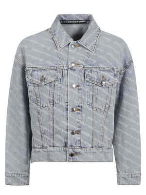 Alexander Wang Logo Monogram Denim Jacket