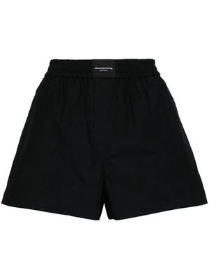 Alexander Wang logo-patch boxer shorts - Black