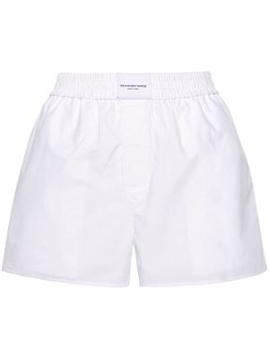 Alexander Wang logo-patch boxer shorts - White