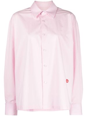 Alexander Wang logo-patch cotton shirt - Pink