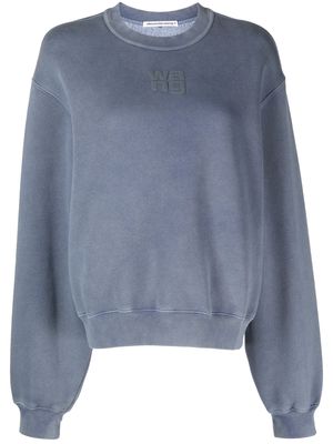 Alexander Wang logo-patch sweatshirt - Blue
