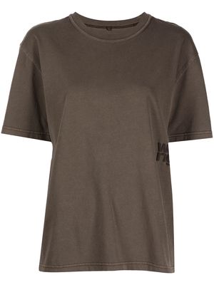 Alexander Wang logo-print cotton T-shirt - Brown