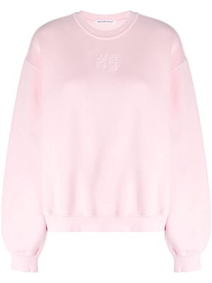 Alexander Wang logo-print crew-neck sweatshirt - Pink