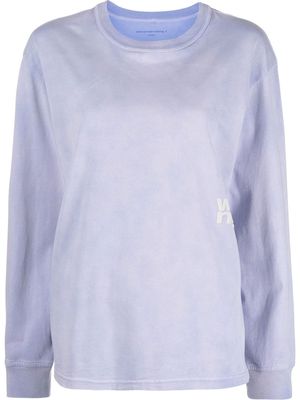 Alexander Wang logo-print sweatshirt - Blue