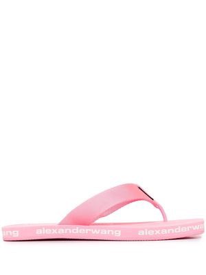 ALEXANDER WANG logo-print thong-strap sandals - Pink