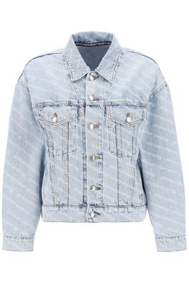 Alexander Wang Logo Printed Denim Jacket