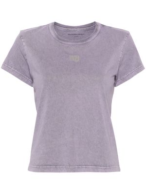 Alexander Wang logo-puffed cotton T-shirt - Purple