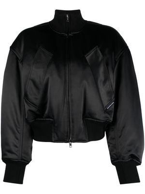 Alexander Wang logo-tag padded bomber jacket - Black