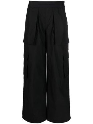 Alexander Wang logo-waistband cargo-pockets trousers - Black