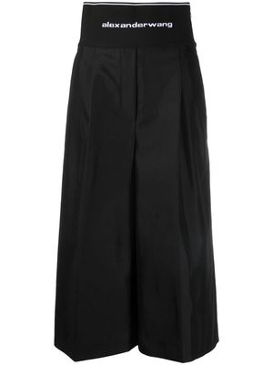 Alexander Wang logo-waistband culottes - Black