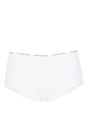 Alexander Wang logo-waistband mesh briefs - White