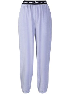 Alexander Wang logo-waistband sweatpants - Blue