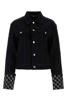 Alexander Wang Long Sleeved Embellished Denim Jacket