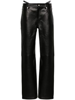 Alexander Wang low-rise leather trousers - Black