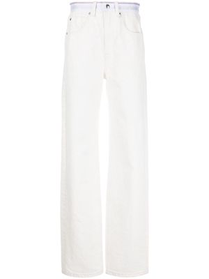Alexander Wang low-waist logo-waistband denim jeans - White
