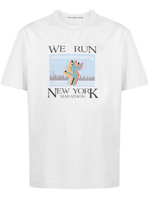 Alexander Wang Marathon graphic-print cotton T-shirt - White