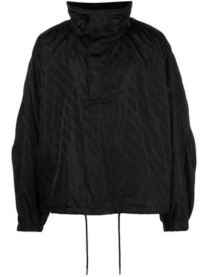 Alexander Wang monogram logo-print pullover jacket - Black