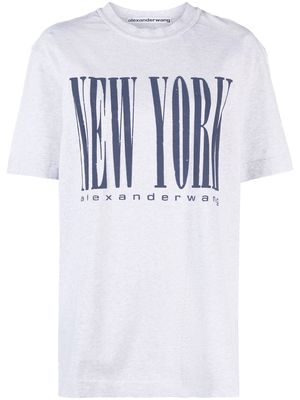 Alexander Wang New York-print T-shirt - Grey