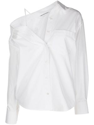 Alexander Wang off-shoulder cotton shirt - White