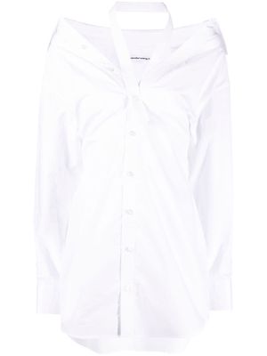 Alexander Wang off-shoulder shirt dress - White