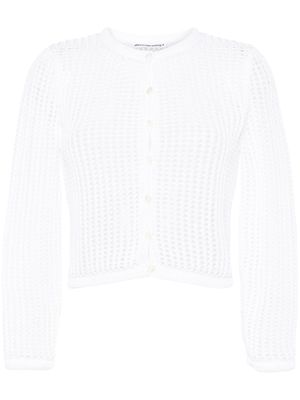 Alexander Wang open-knit cropped cardigan - White
