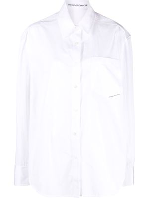 Alexander Wang oversized chest-pocket shirt - White