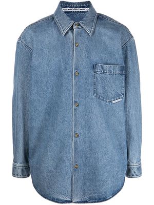 Alexander Wang oversized denim shirt jacket - Blue