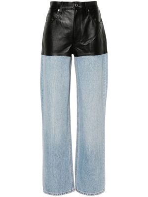 Alexander Wang panelled straight-leg jeans - Blue