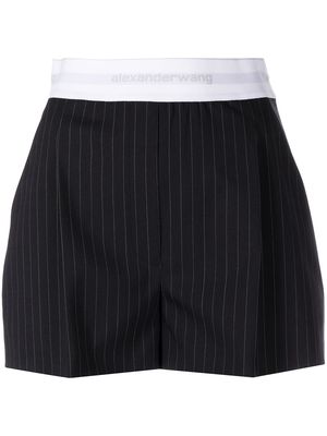 Alexander Wang pinstripe tailored cotton shorts - Black