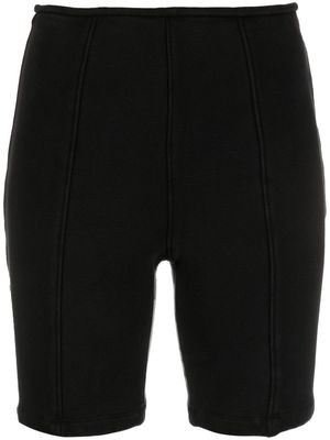 Alexander Wang piped-detail high-waist cycling shorts - Black