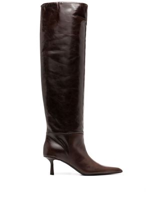 Alexander Wang pointed-toe knee-high boots - Brown