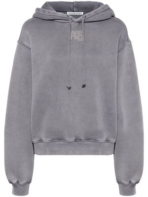 Alexander Wang Puff Logo cotton-blend hoodie - Grey