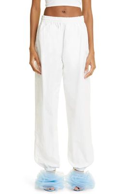 Alexander Wang Puff Logo Track Pants in 100 White