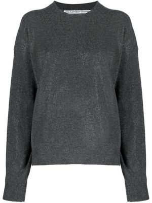Alexander Wang rhinestone-embellished wool jumper - Grey