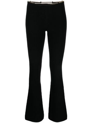 Alexander Wang ribbed chain-link flared trousers - Black