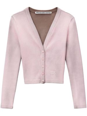 Alexander Wang ribbed cotton cardigan - Pink