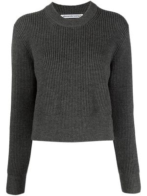 ALEXANDER WANG ribbed-knit wool jumper - Grey