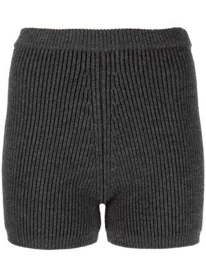 Alexander Wang ribbed-knit wool shorts - Grey