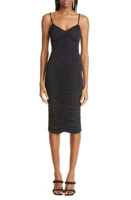 Alexander Wang Ruched Slipdress in Black