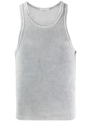 Alexander Wang scoop-neck cotton-blend tank top - Grey