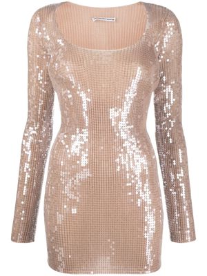 Alexander Wang sequin-embellished minidress - Neutrals