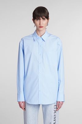 Alexander Wang Shirt In Cyan Cotton