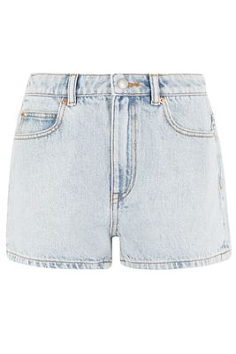 Alexander Wang Shorty High Rise Short Logo Cut Out Embroidery